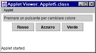 ESEMPIO Come applet: appletviewer Applet5.