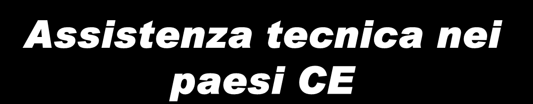 Esperienze di lavoro Assistenza tecnica nei paesi CE Progetto pilota Modello di gestione