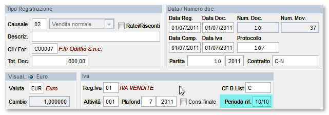 RIEPILOGO Le note di variazione riferite ad operazioni dell anno precedente vengono rilevate in base alle seguenti condizioni: Le operazioni dell anno precedente e la nota collegata devono avere