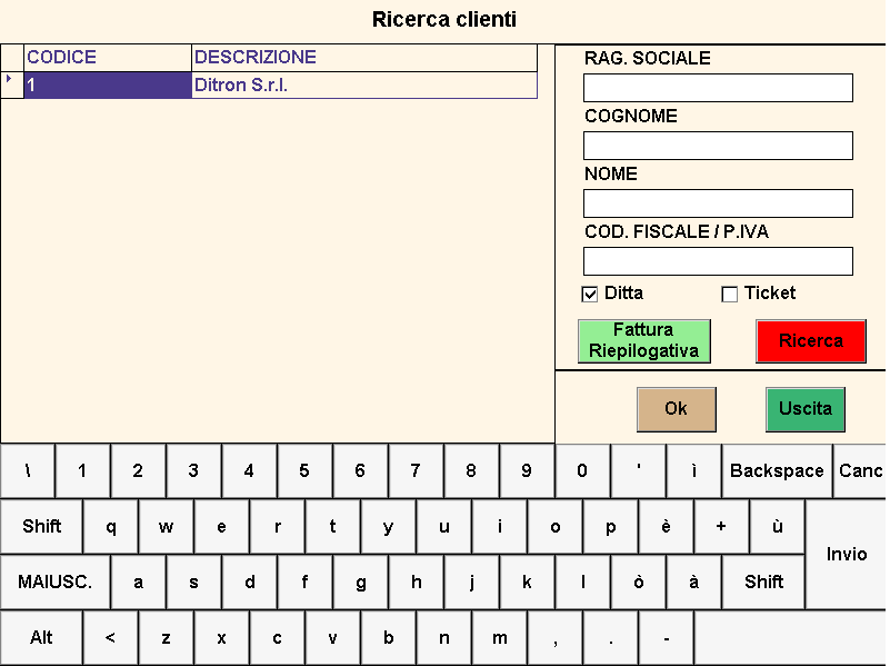 Figura 126: Maschera di ricerca clienti 3.14.