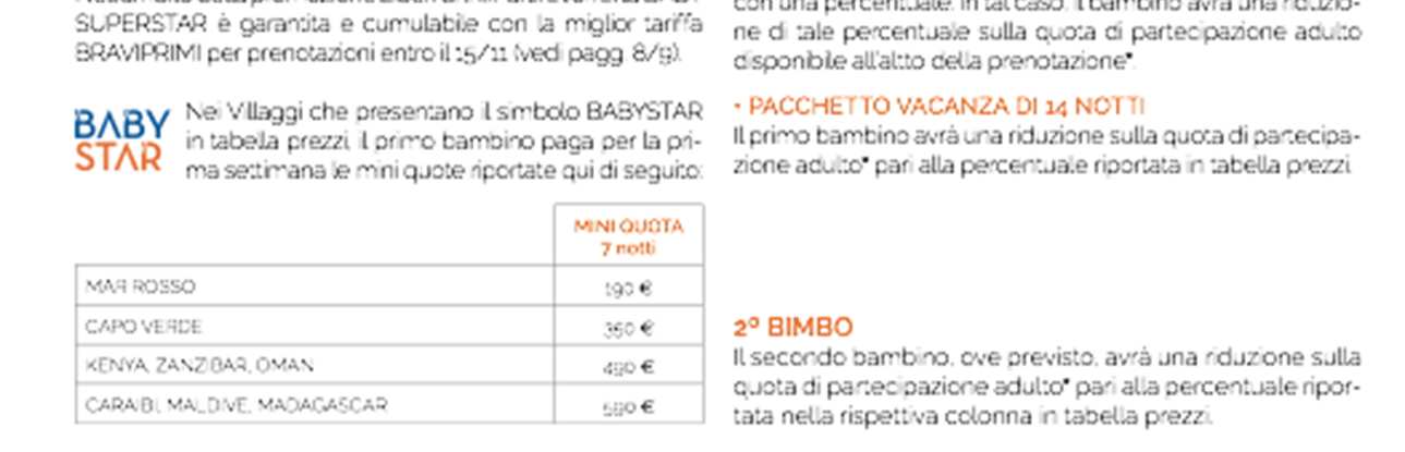 OFFERTE BIMBI E TEENAGER BRAVO presente le offerte bimbi -