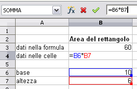 4.4 Formule e funzioni 4.4.1 FORMULE ARITMETICHE 4.4.1.1 Individuare buoni esempi di creazione di formule: fare riferimento alle celle invece di inserire dei numeri nelle formule.