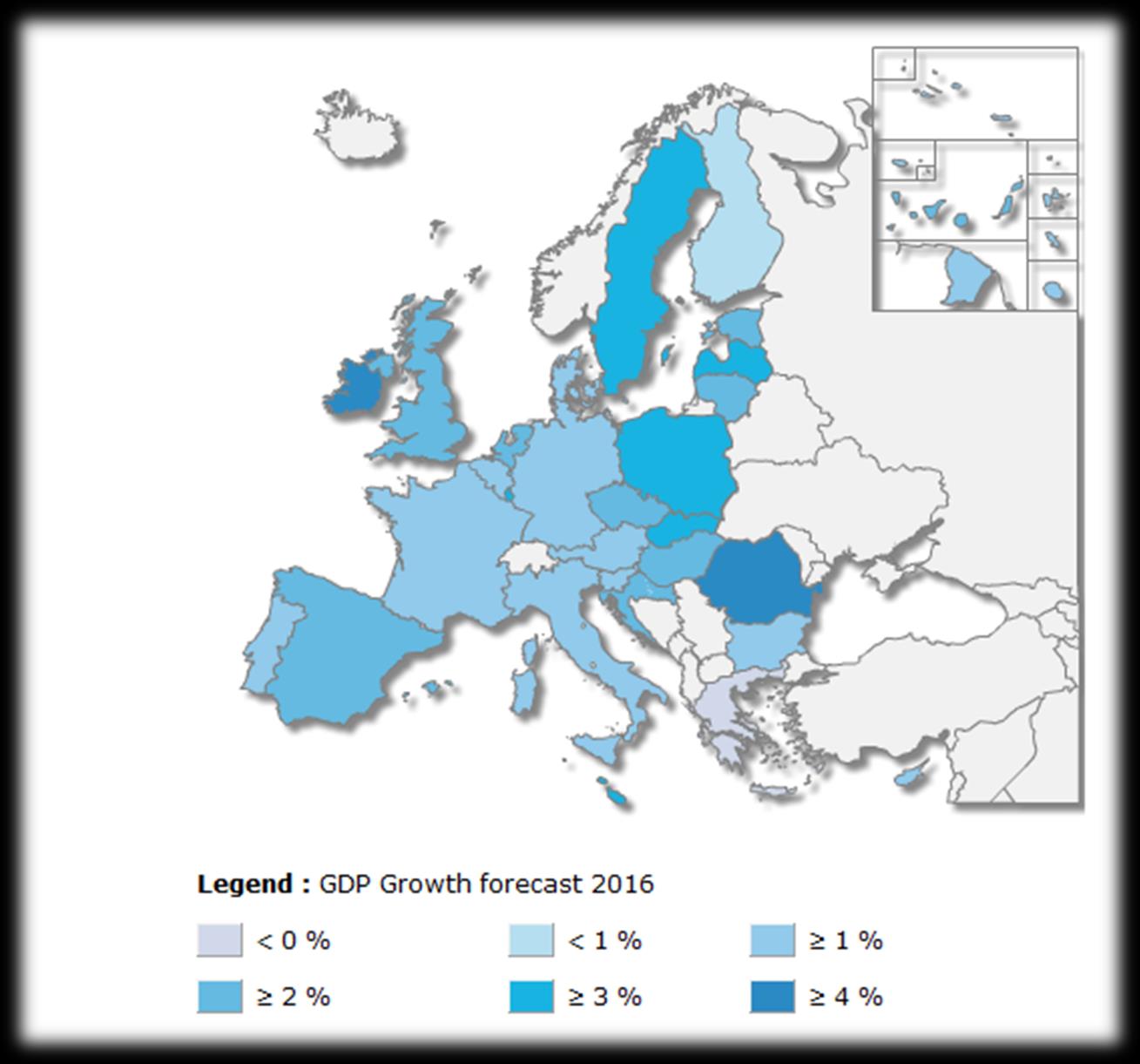 CRESCITA E CERTEZZE IN EU Indice di crescita dell Europa a 28 Paesi vede ancora molte diseguaglianze, che nella prospettiva attuale