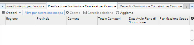 aggregazione Pianificazione (semestrale trimestrale) Pianificazione trimestrale degli interventi di sostituzione previsti sul territorio nazionale Elenco dei comuni coinvolti dal piano e mese di