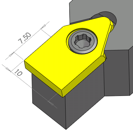 Gole di forma: inserto tipo 117 L inserto S117 è disponibile nelle seguenti profondità di taglio: t max fino a 9.