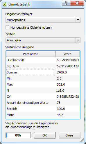 12.2 Analisi dei dati vettoriali Qui di seguito sono riportati alcuni esempi delle possibilità offerte da QGIS riguardo all'analisi dei dati vettoriali.