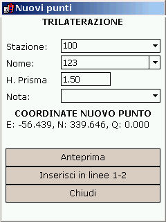 8.11 - NUOVI PUNTI - TRILATERAZIONE Il sistema della trilaterazione, è da sempre utilizzato per la rappresentazione di piccoli rilievi ed oggi utilizzato come integrazione di rilievo strumentale con