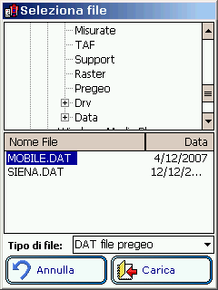 4.4 - LAVORI - IMPORTA LIBRETTO S.C.S. survey CAD system Dal comando Importa libretto si accede a quella parte di programma che provvede a caricare un file esterno all interno del lavoro.