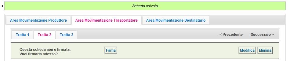 Giunti alla sezione relativa al Trasporto occorre selezionare il tipo di trasporto (Es.