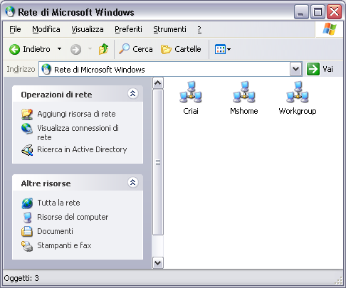 Condivisione di risorse 2/4 Per accedere alle risorse localizzate sugli altri computer della rete alla quale si è connessi, è sufficiente selezionare
