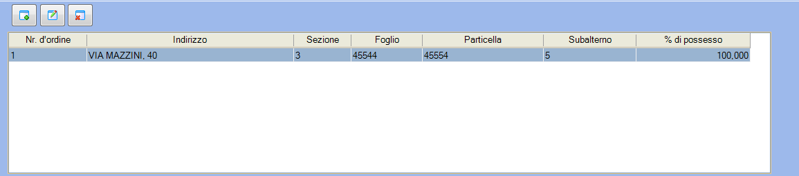 Con il tasto funzione, si visualizza la lista dei comuni aventi almeno un immobile con l'opzione di variazione selezionata nei dati IMU/TASI 2014 come evidenziato precedentemente: Dopo aver