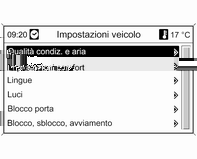 Strumenti e comandi 105 Impostazioni modo sport Il conducente può selezionare le funzioni da attivare nella modalità Sport 3 144. Telaio sportivo: l'ammortizzazione diventa più rigida.