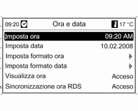 80 Strumenti e comandi Se la temperatura esterna scende al di sotto di 3 C, il simbolo 4 si accende nel Driver Information Center con Visualizzatore Deluxe o sul Visualizzatore Info come avvertimento