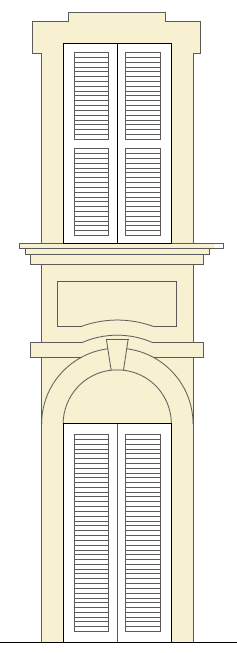 Schedatura degli elementi decorativi tipo del paramento esterno della Palazzina Cavalieri di Malta e modalità