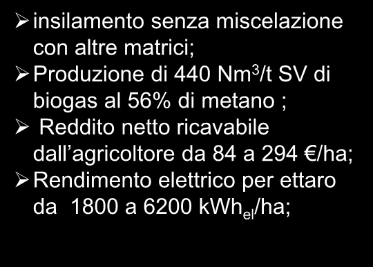 ATTIVITÀ COLTURE BIOENERGETICHE FILIERA BIOGAS ENERGIA Foglie e colletti di barbabietola da