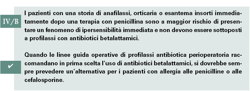 quale tipo di antibiotico è raccomandabile per la profilassi perioperatoria