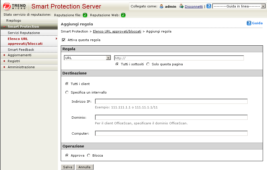Trend Micro Smart Protection Server per OfficeScan 10.