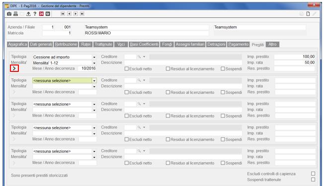 Storicizzazione prestiti, cessioni e pignoramenti Il programma è stato implementato al fine di permettere la storicizzazione a fini statistici dei prestiti, cessioni e pignoramenti conclusi presenti