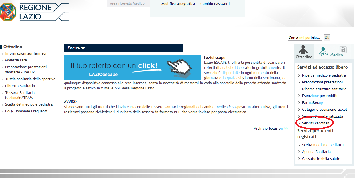 Accesso all applicativo Il sistema SISMED è un applicativo WEB raggiungibile attraverso il portale della Sanità della Regione Lazio (www.poslazio.