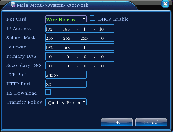 IP address :default è 192.168.1.10; Subnet Mask :default è 255.255.255.0; Default Gateway :default è 192.168.1.1. Fig.