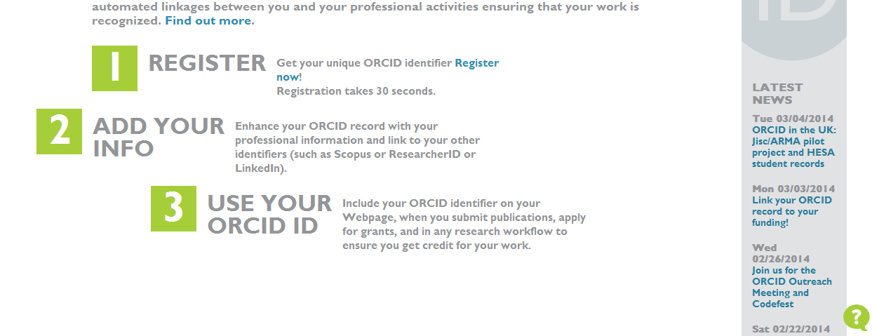 ORCID (Open Resarch and