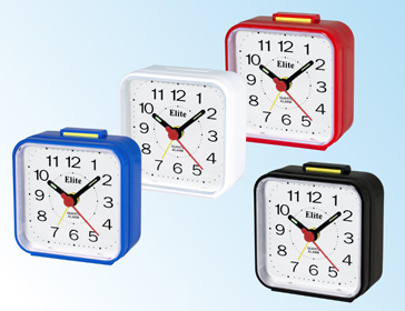 SVEGLIE E OROLOGI DA PARETE ST-6100 CASSA IN PLASTICA - 60 x 60 mm BIANCA - ROSSA - BLU - NERA SVEGLIA AL QUARZO BEEP GT- 5400 CASSA IN PLASTICA - 80 x 75