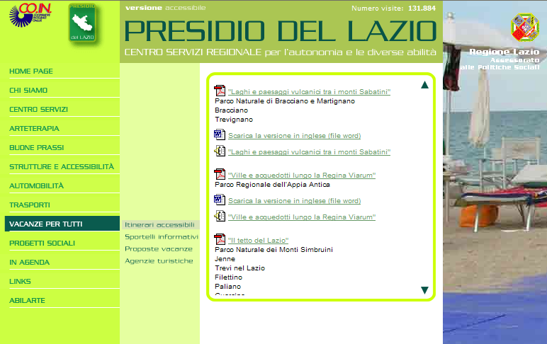 realizzazione "Presidio del Lazio Regione Lazio Gestione del