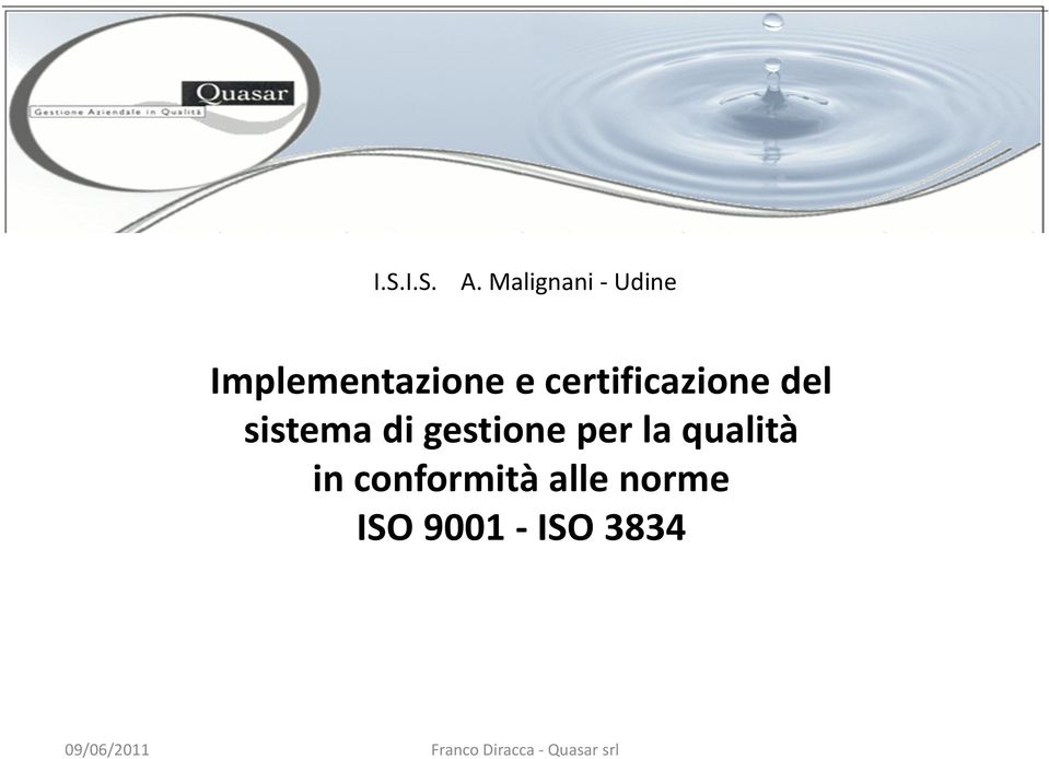 certificazione del sistema di gestione per la