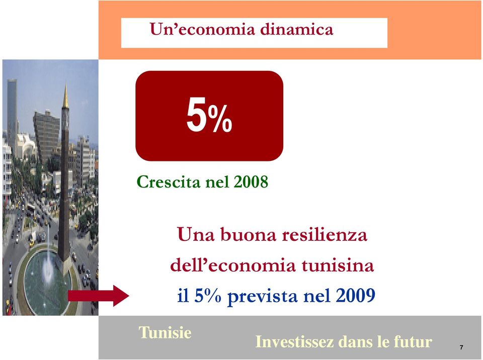 economia tunisina il 5% prevista