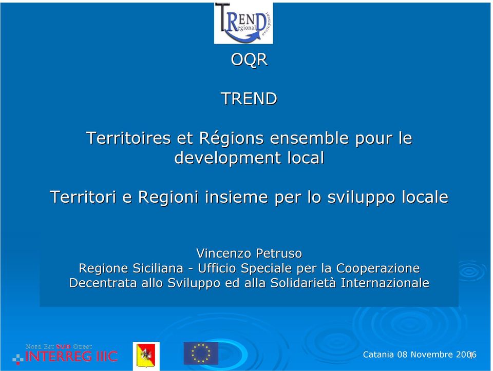 Regione Siciliana - Ufficio Speciale per la Cooperazione Decentrata