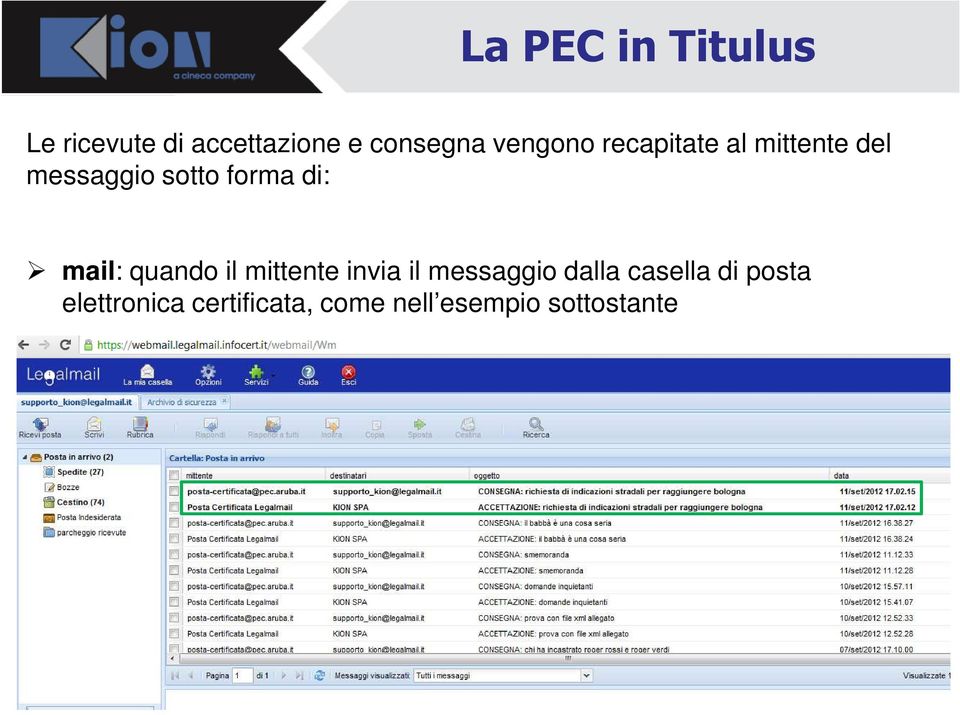 di: mail: quando il mittente invia il messaggio dalla