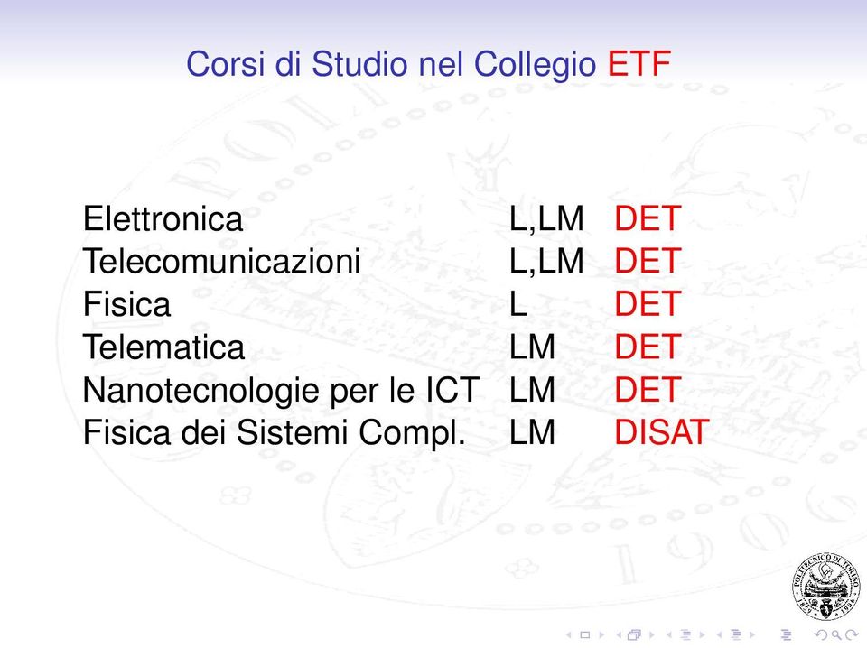 DET Telematica LM DET Nanotecnologie per le