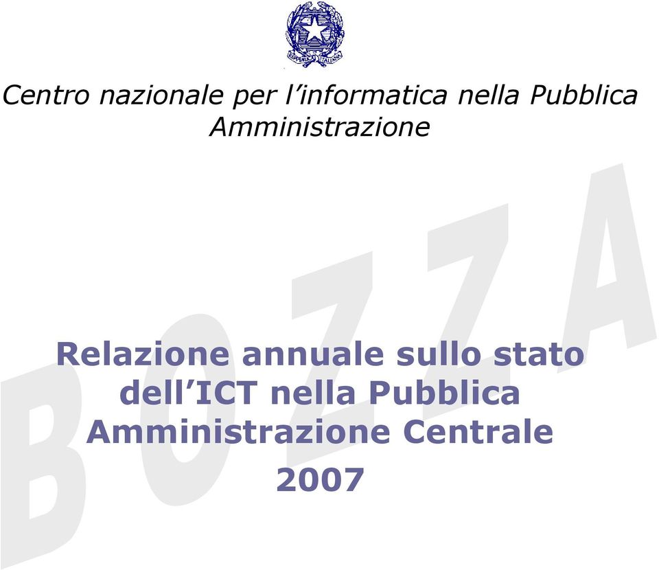 Relazione annuale sullo stato dell