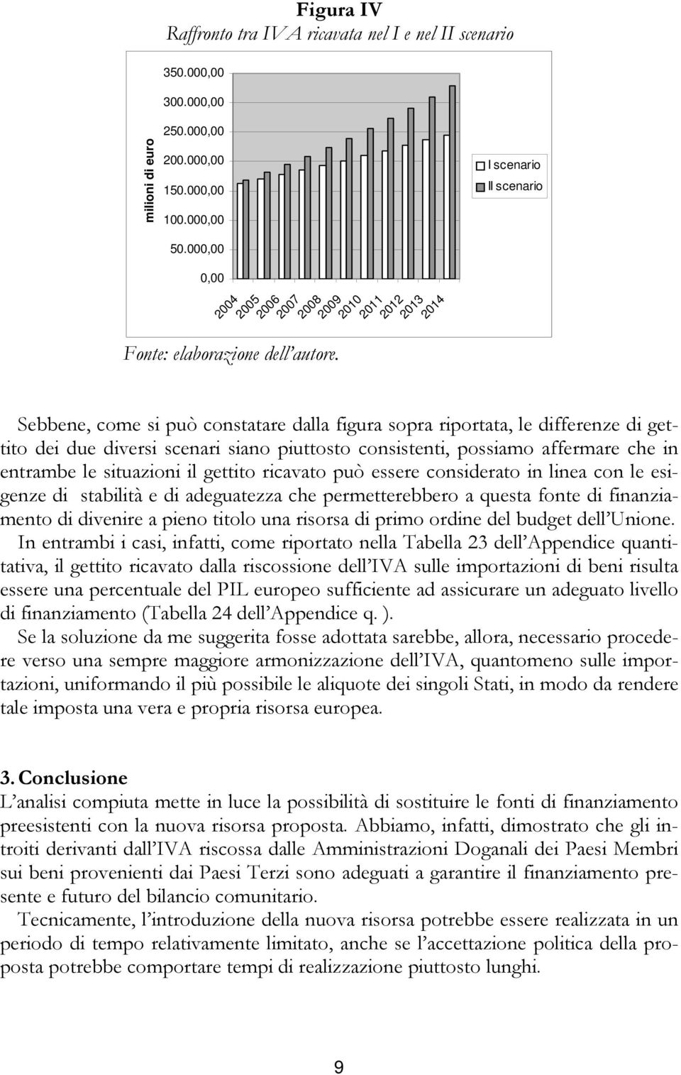 piuttosto consistenti, possiamo affermare che in entrambe le situazioni il gettito ricavato può essere considerato in linea con le esigenze di stabilità e di adeguatezza che permetterebbero a questa