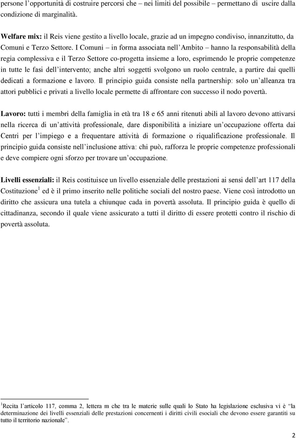 I Comuni in forma associata nell Ambito hanno la responsabilità della regia complessiva e il Terzo Settore co-progetta insieme a loro, esprimendo le proprie competenze in tutte le fasi dell