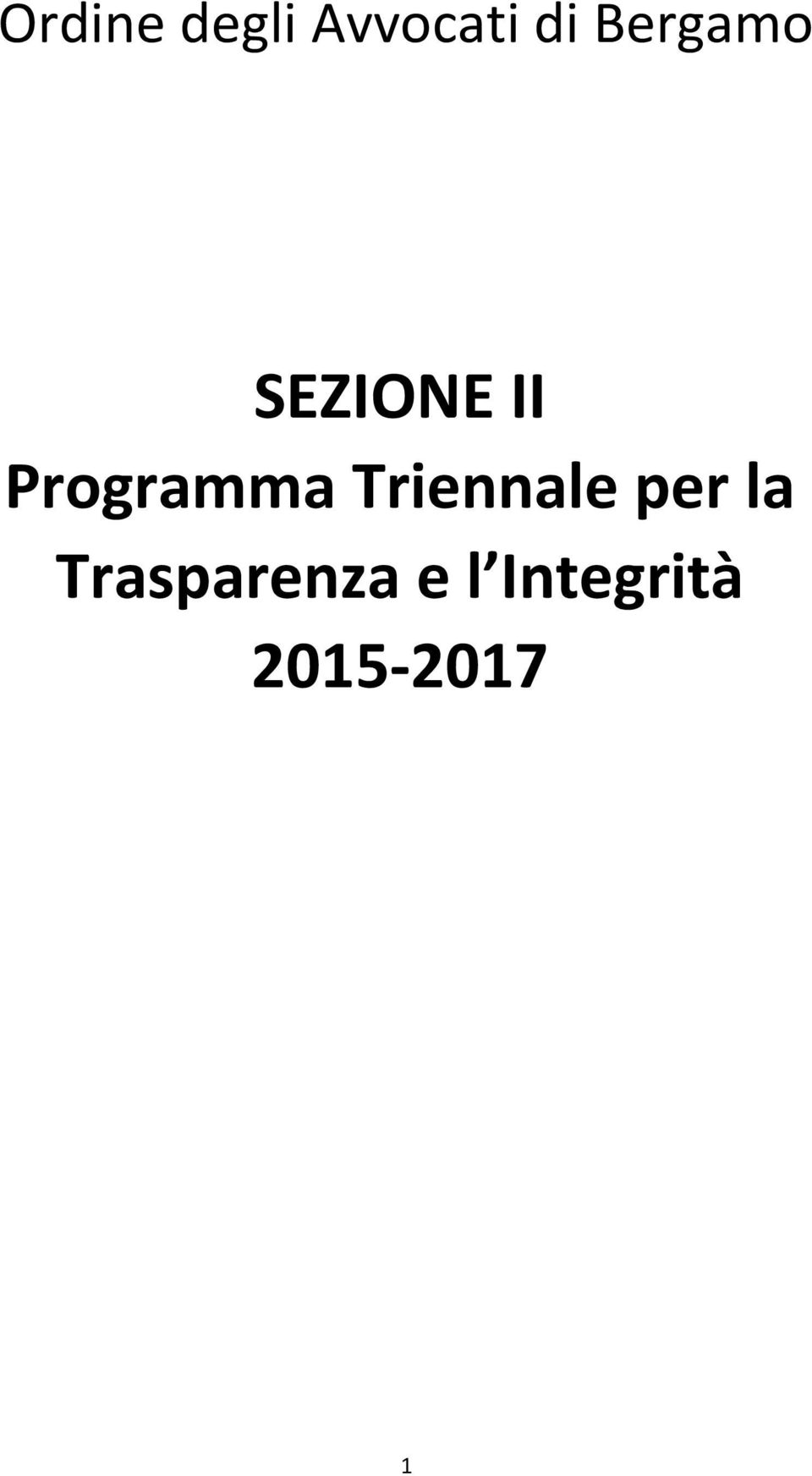 Programma Triennale per la