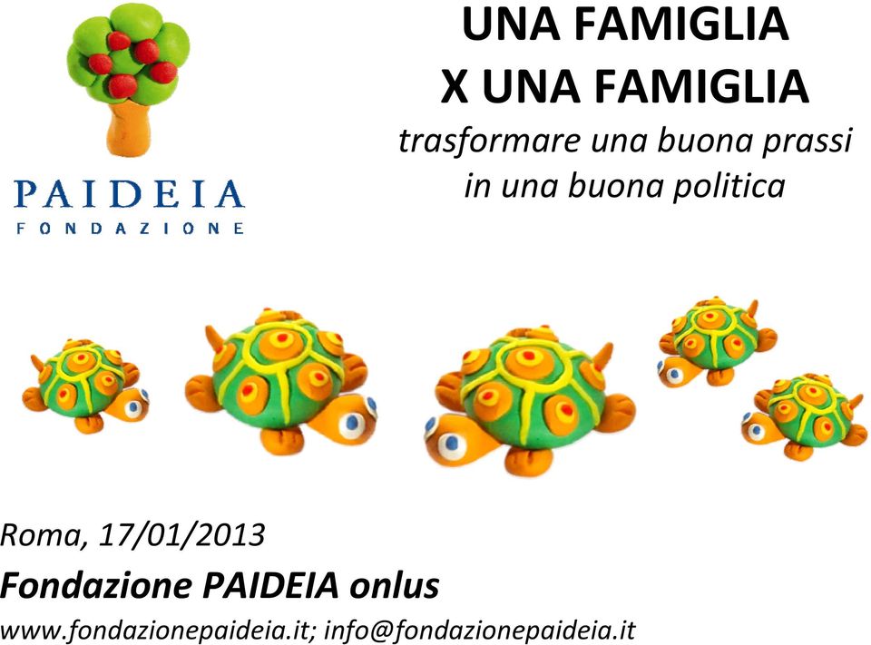 Roma, 17/01/2013 Fondazione PAIDEIA onlus