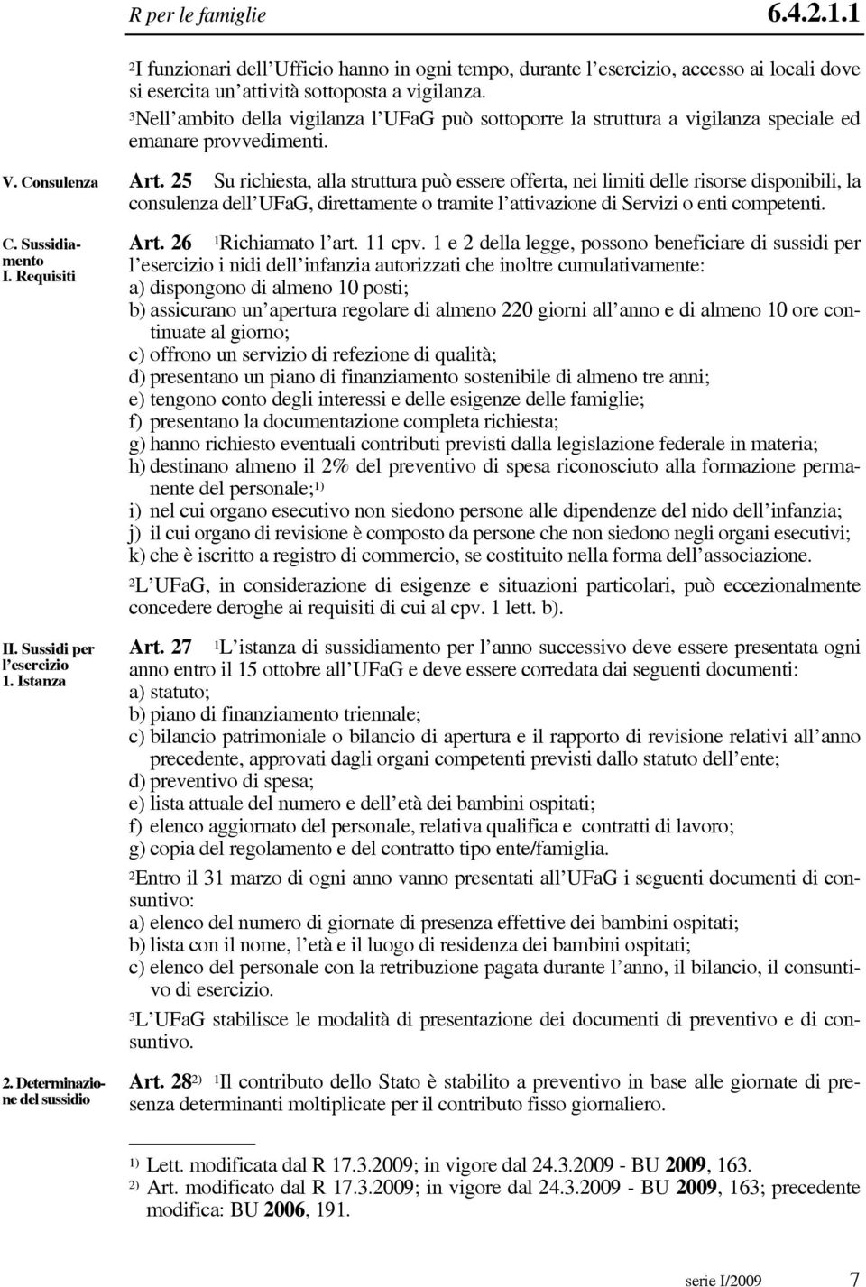 Determinazione del sussidio Art.