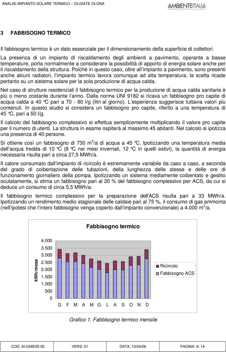 riscaldamento della struttura.