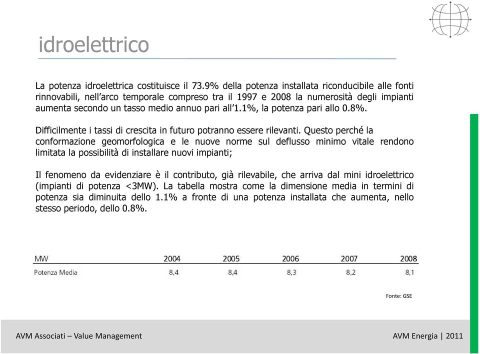 1%, la potenza pari allo 0.8%. Difficilmente i tassi di crescita in futuro potranno essere rilevanti.