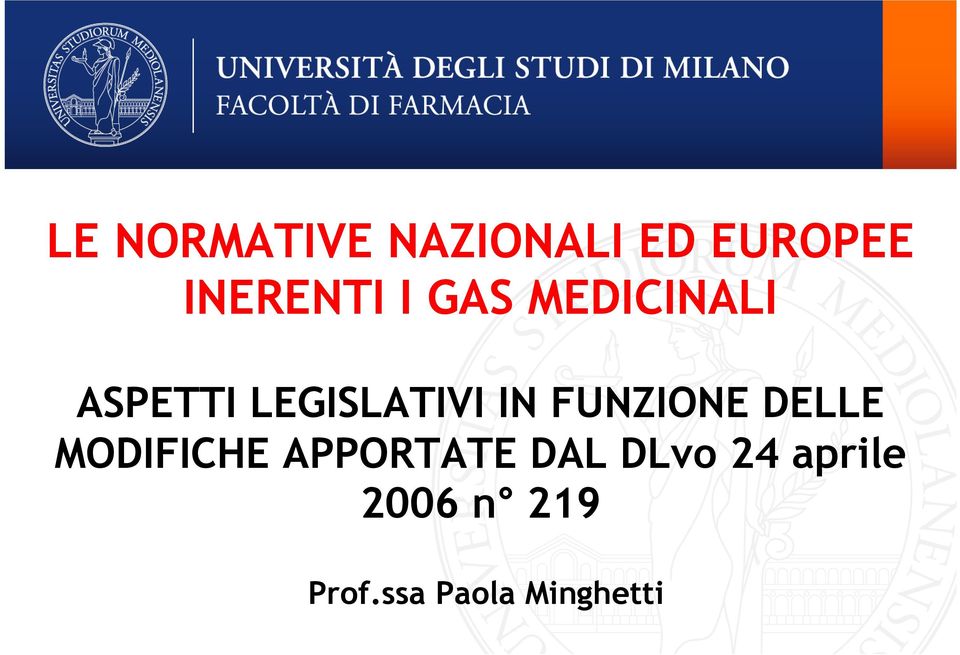 FUNZIONE DELLE MODIFICHE APPORTATE DAL