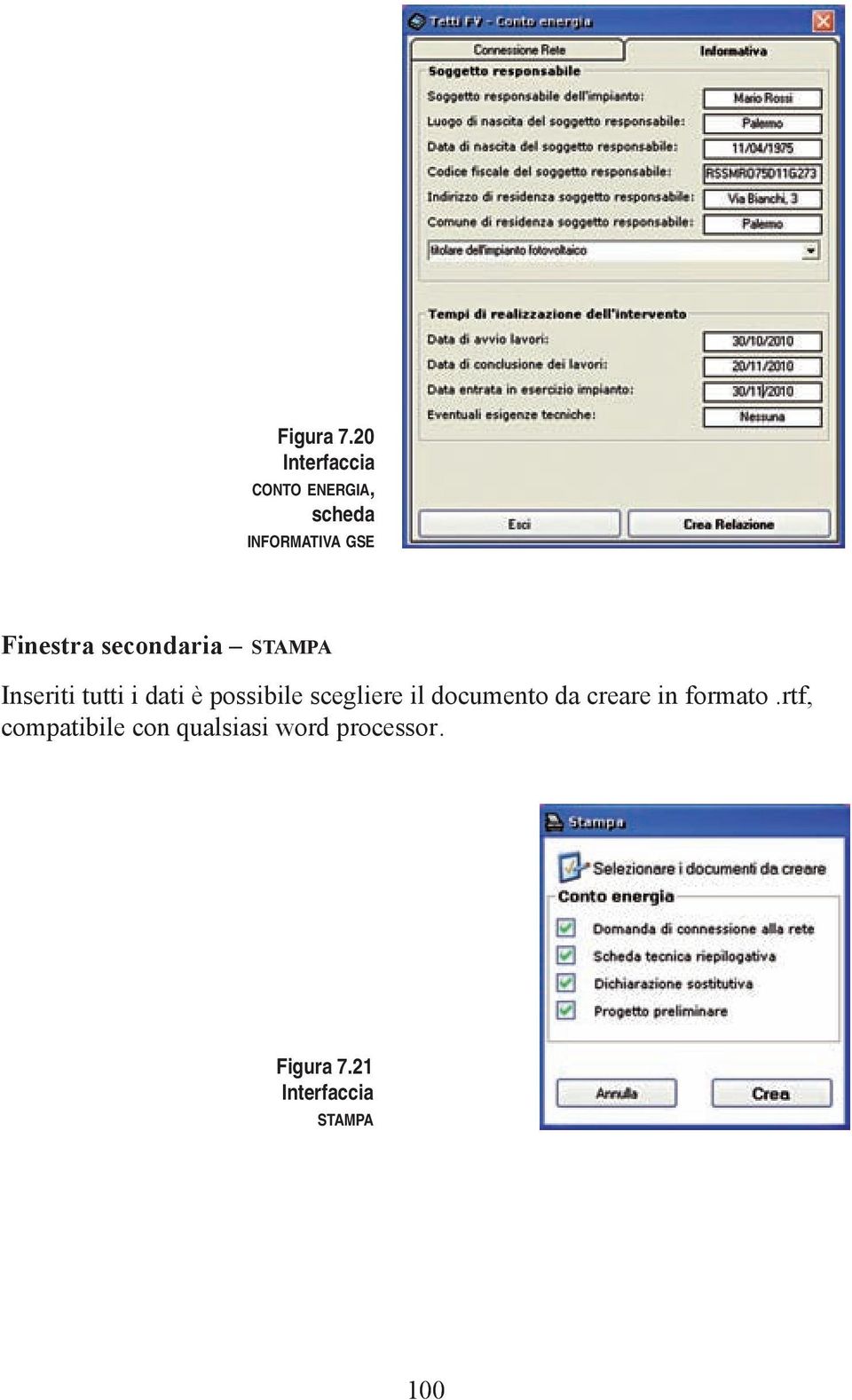 secondaria STAMPA Inseriti tutti i dati è possibile