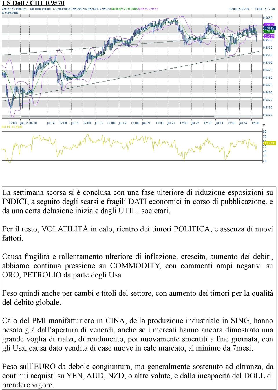 iniziale dagli UTILI societari. Per il resto, VOLATILITÀ in calo, rientro dei timori POLITICA, e assenza di nuovi fattori.