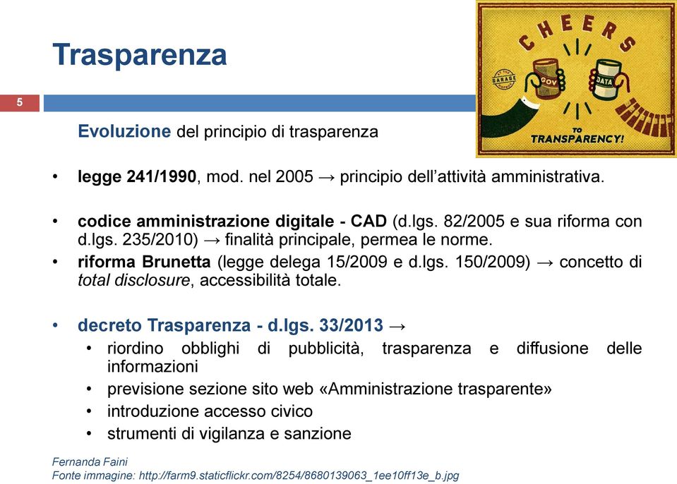 decreto Trasparenza - d.lgs.