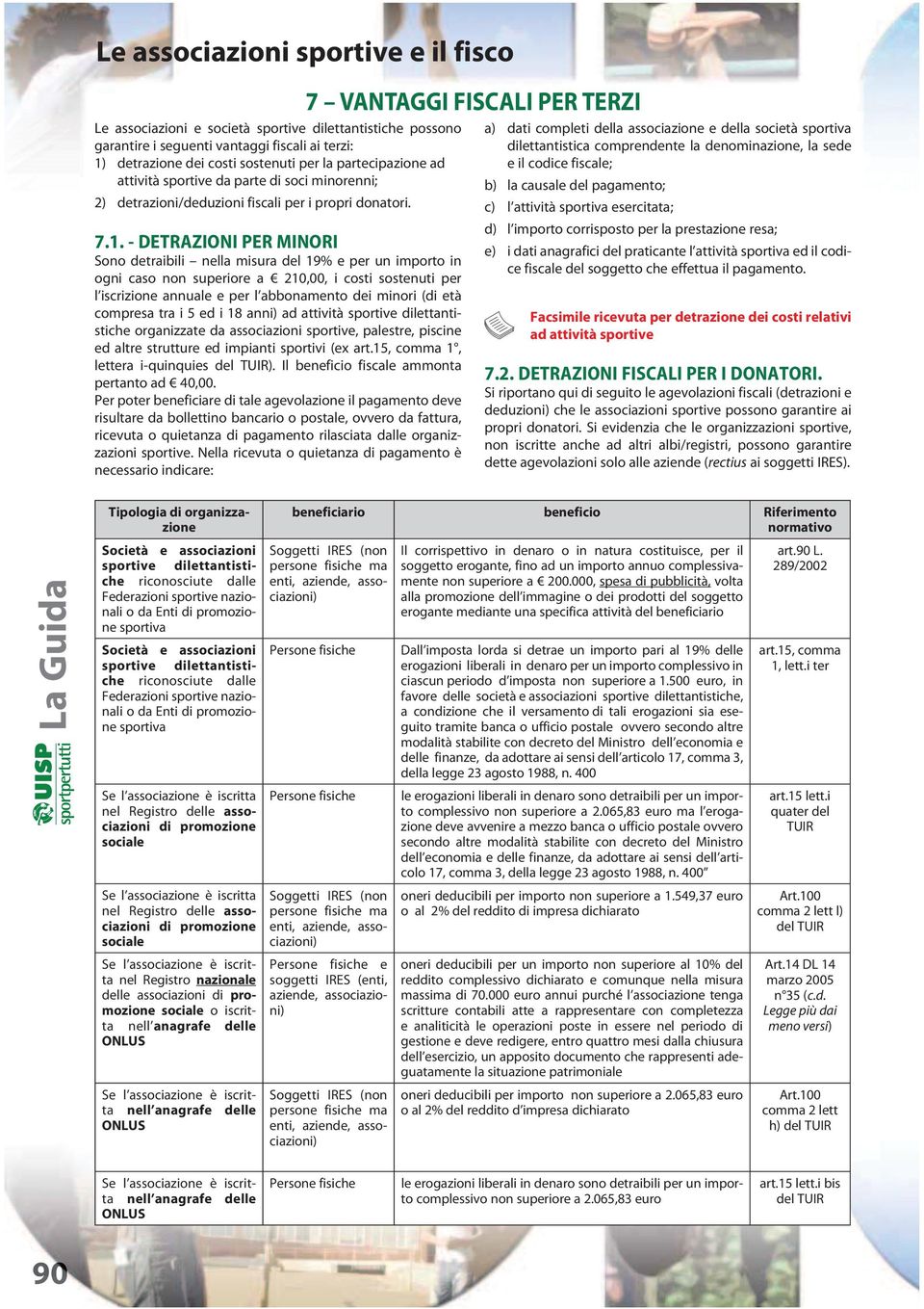 - DETRAZIONI PER MIRI Sono detraibili nella misura del 19% e per un importo in ogni caso non superiore a 210,00, i costi sostenuti per l iscrizione annuale e per l abbonamento dei minori (di età