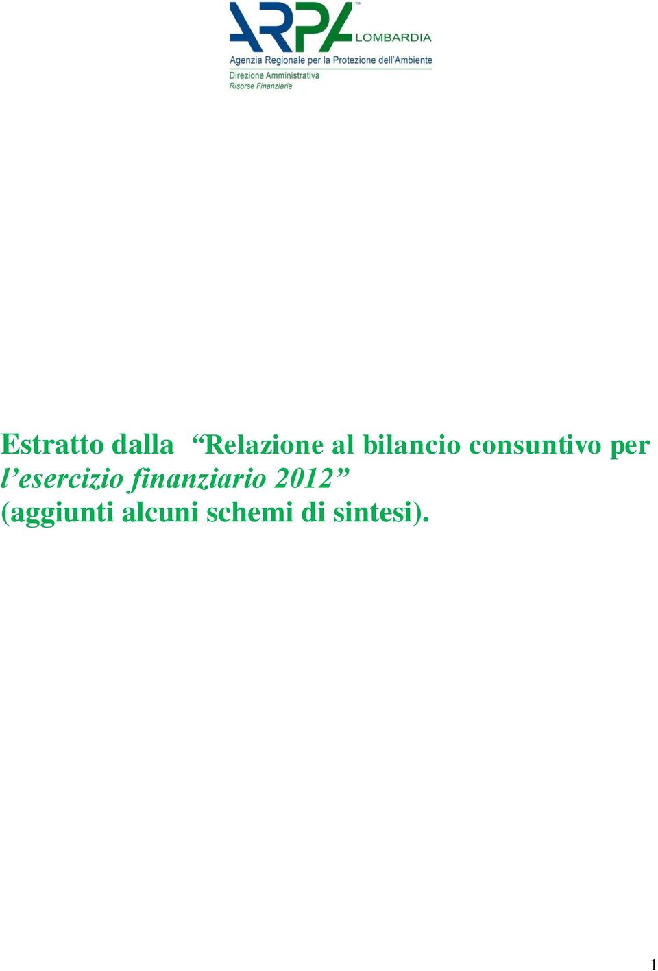 esercizio finanziario 2012