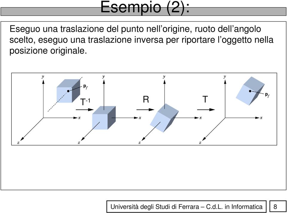 eeguo una tralazione invera per riportare