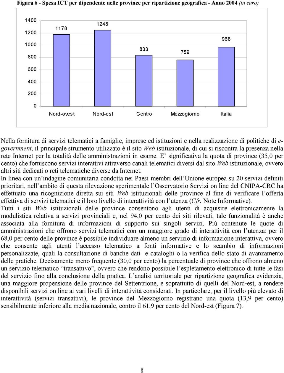 cui si riscontra la presenza nella rete Internet per la totalità delle amministrazioni in esame.