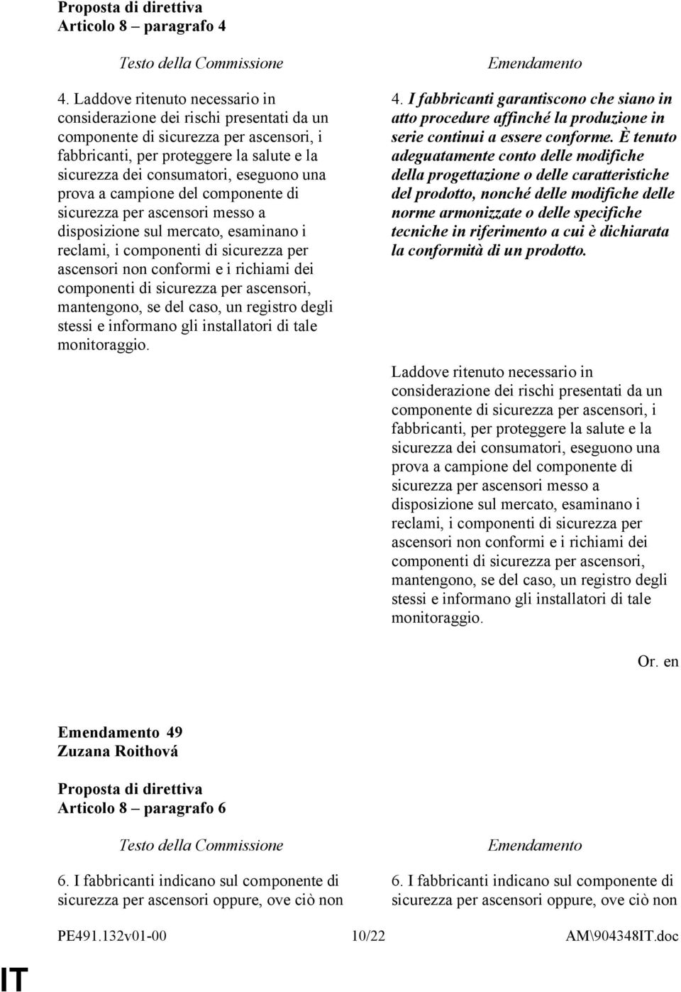 prova a campione del componente di sicurezza per ascensori messo a disposizione sul mercato, esaminano i reclami, i componenti di sicurezza per ascensori non conformi e i richiami dei componenti di