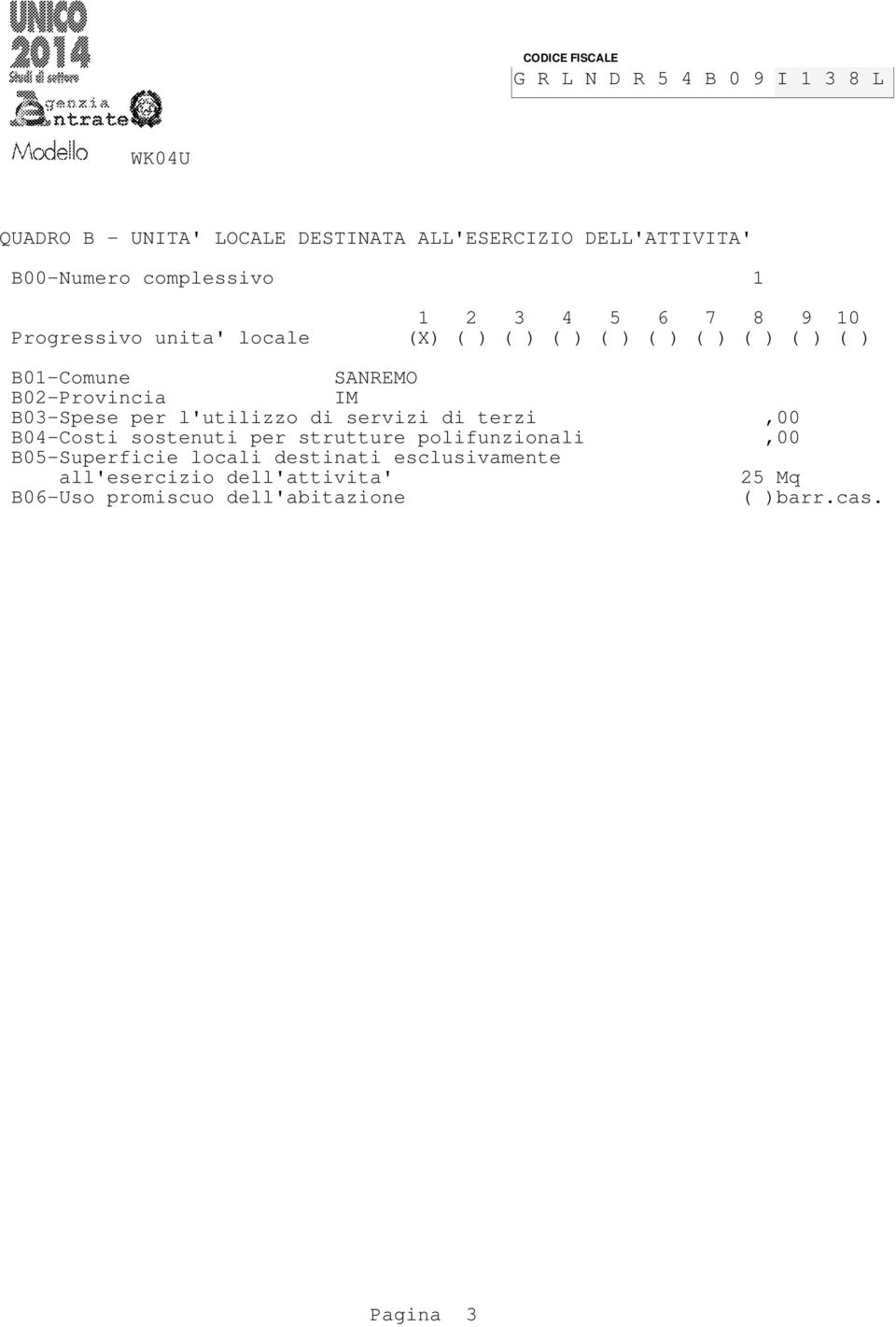 B0-Provincia IM B0-Spese per l'utilizzo di servizi di terzi B0-Costi sostenuti per strutture polifunzionali